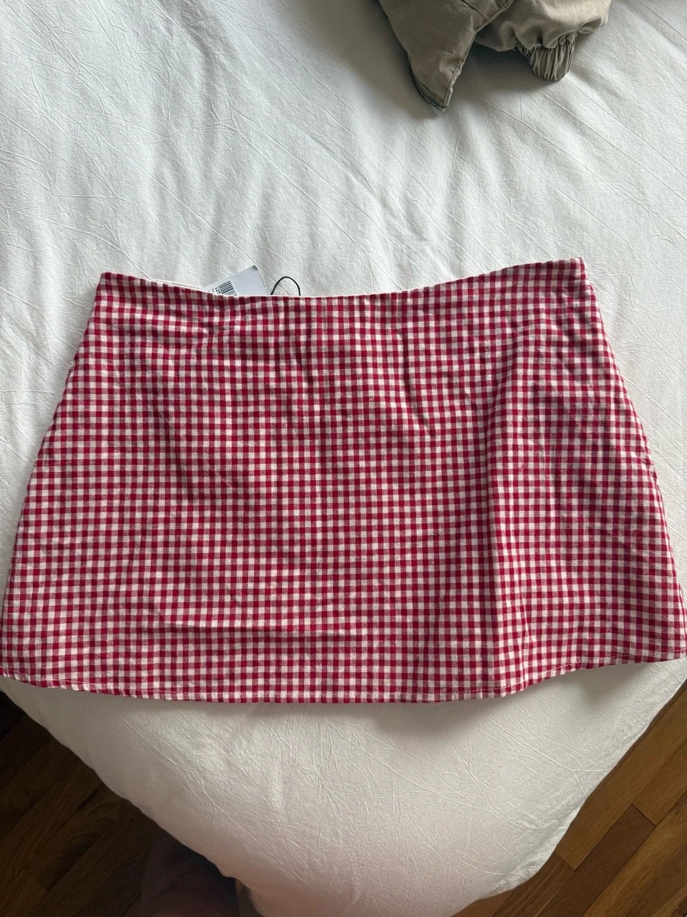 Princess Polly Red & White Gingham Mini Skirt - Picture 1 of 8